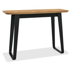 Emerson Rustic Oak and Peppercorn Console Table by Bentley Designs