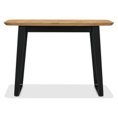 Emerson Rustic Oak and Peppercorn Console Table by Bentley Designs