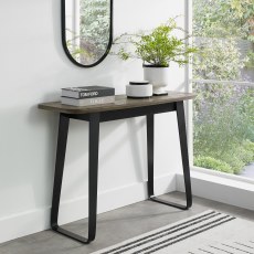 Emerson Weathered Oak and Peppercorn Console Table by Bentley Designs
