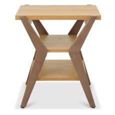 Kristen Oak and Light Weathered Oak Lamp Table by Bentley Designs Kristen Oak and Light Weathered Oak Lamp Table by Bentley Designs