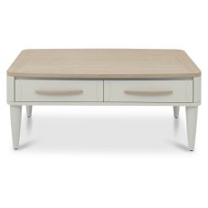 Larsen Scandi Oak and Soft Grey Coffee Table with Drawer by Bentley Designs Larsen Scandi Oak and Soft Grey Coffee Table with Drawer by Bentley Designs