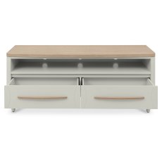 Larsen Scandi Oak and Soft Grey Media Unit by Bentley Designs Larsen Scandi Oak and Soft Grey Media Unit by Bentley Designs