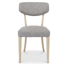 Larsen Scandi Oak Upholstered Dining Chairs - Grey Fabric (Pair) by Bentley Designs Larsen Scandi Oak Upholstered Dining Chairs - Grey Fabric (Pair) by Bentley Designs