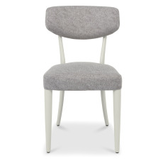 Larsen Soft Grey Upholstered Dining Chairs - Grey Fabric (Pair) by Bentley Designs Larsen Soft Grey Upholstered Dining Chairs - Grey Fabric (Pair) by Bentley Designs