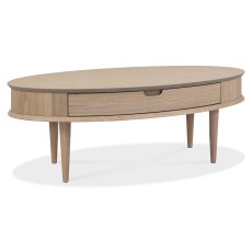Dansk Scandi Oak Coffee Table with Drawer by Bentley Designs Dansk Scandi Oak Coffee Table with Drawer by Bentley Designs