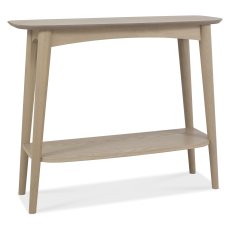 Dansk Scandi Oak Console with Shelf by Bentley Designs