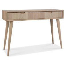 Dansk Scandi Oak Console Table with Drawers by Bentley Designs