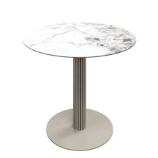 Abbott 80cm Round White Ceramic Bistro Table Abbott 80cm Round White Ceramic Bistro Table