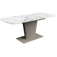 Abbott 160-200cm White Ceramic Extending Dining Table