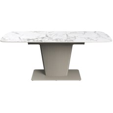 Abbott 160-200cm White Ceramic Extending Dining Table