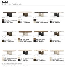 Twins Fixed Dining Table 200 x 100cm (CS4153-FB 200) by Calligaris