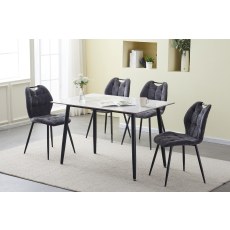 Carson Dining Table Rectangle 1200 White