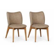 Pair of Diana Dining Chairs - Taupe