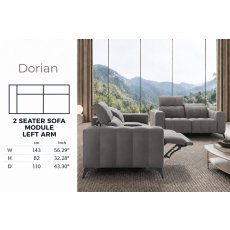 Dorian 2 Seater Sofa Module (Left Hand Arm) by NewTrend Dorian 2 Seater Sofa Module (Left Hand Arm) by NewTrend