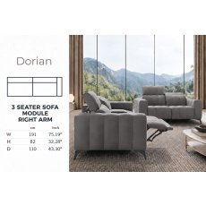Dorian 3 Seater Sofa Module (Right Hand Arm) by NewTrend Dorian 3 Seater Sofa Module (Right Hand Arm) by NewTrend