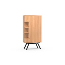 Napoli 2 Door Storage Cupboard with Open Shelves with Metal Base by MTE Theuns Napoli 2 Door Storage Cupboard with Open Shelves with Metal Base by MTE Theuns