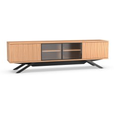 Napoli 216cm 4 Door TV Unit with Glass Doors with Metal Base by MTE Theuns Napoli 216cm 4 Door TV Unit with Glass Doors with Metal Base by MTE Theuns