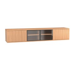 Napoli 216cm 4 Door TV Unit with Glass Doors Wall Mounted by MTE Theuns Napoli 216cm 4 Door TV Unit with Glass Doors Wall Mounted by MTE Theuns
