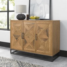 Indus Rustic Oak Narrow Sideboard by Bentley Designs Indus Rustic Oak Narrow Sideboard by Bentley Designs