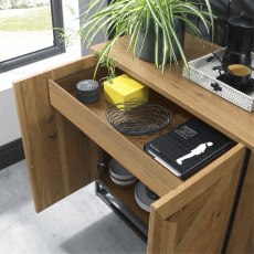 Indus Rustic Oak Wide Sideboard by Bentley Designs Indus Rustic Oak Wide Sideboard by Bentley Designs