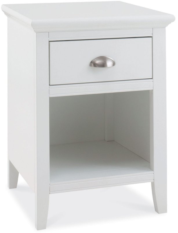 Hampstead White 1 Drawer Nightstand