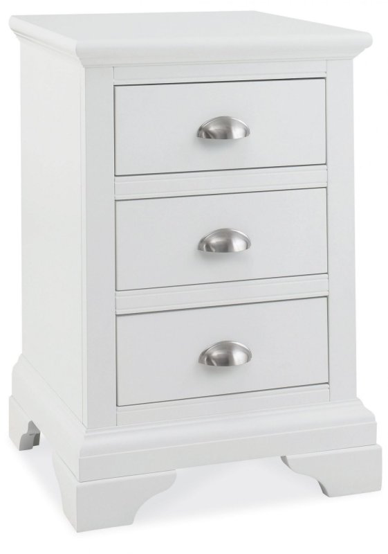 Hampstead White 3 Drawer Nightstand