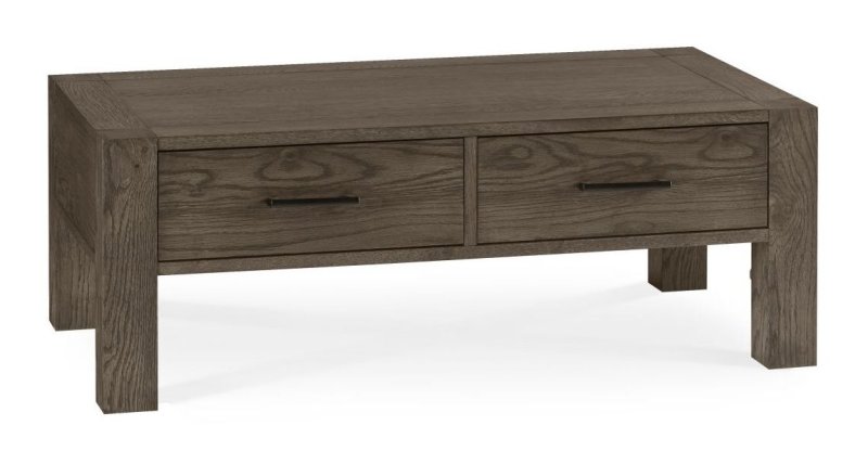 Turin Dark Oak Coffee Table With Drawers