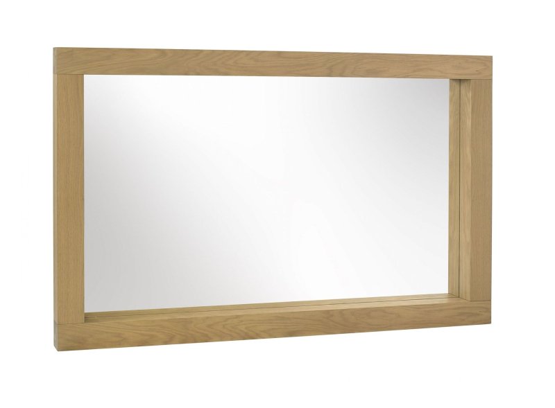 Turin Light Oak Large Landscape Mirror