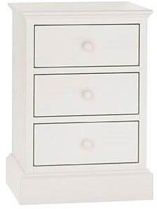 Ashby White 3 Drawer Nightstand