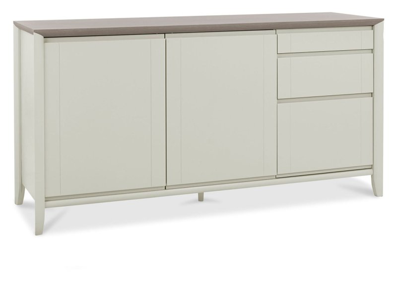 Bergen Grey Washed Oak & Soft Grey Wide Sideboard