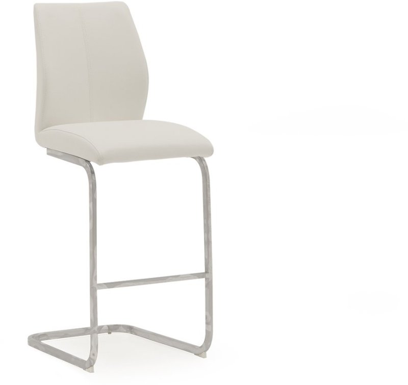 Elis Bar Stool White & Chrome Eli-250-WH