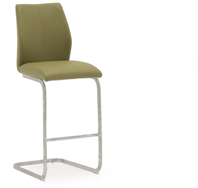 Elis Bar Stool Olive Green & Chrome Eli-250-OL