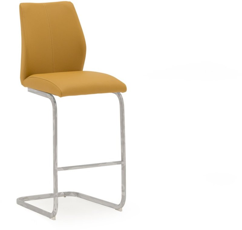 Elis Bar Stool Pumpkin Yellow & Chrome Eli-250-PN