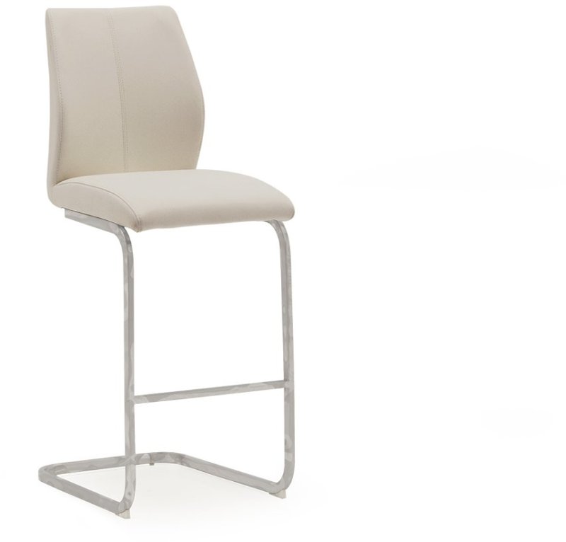 Elis Bar Stool Taupe & Chrome Eli-250-TP