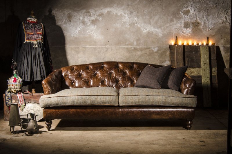 Dalmore Midi Sofa by Tetrad Harris Tweed