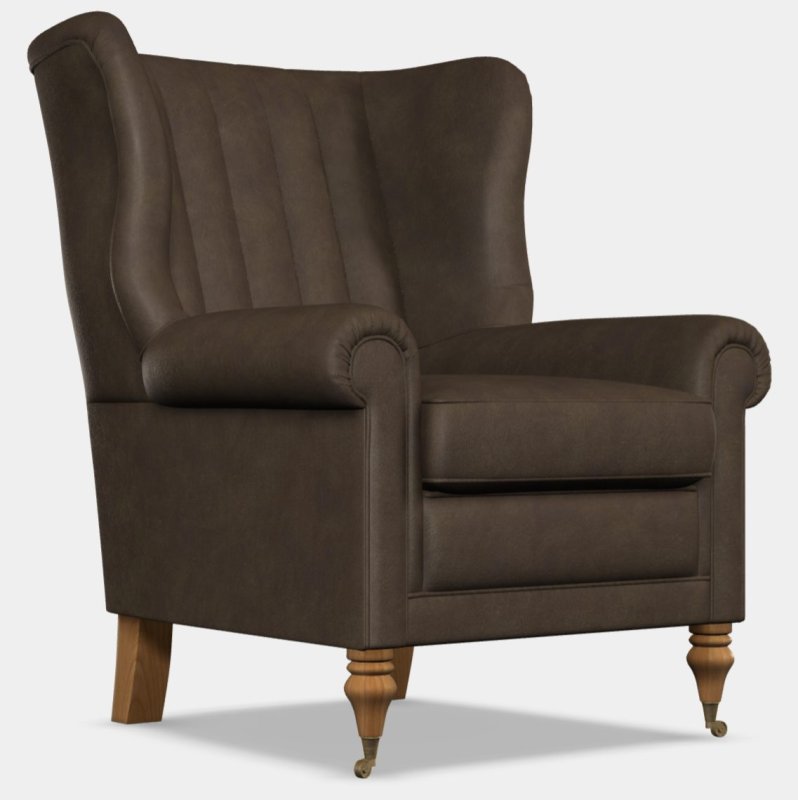 Dunmore Chair (Hide) by Tetrad Harris Tweed
