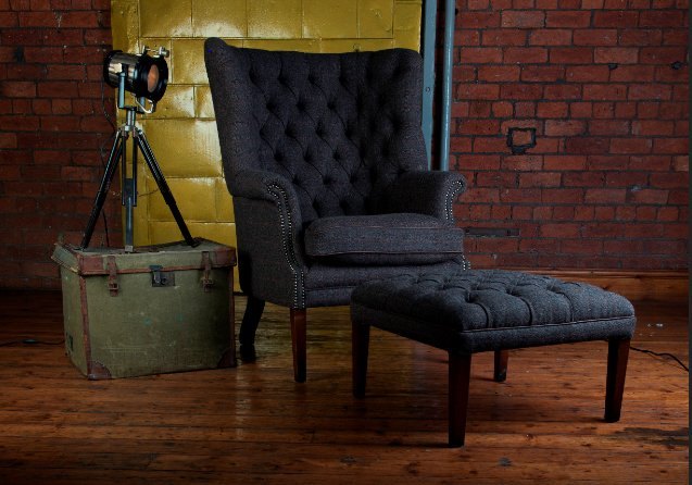 Buy the MacKenzie Footstool by Tetrad Harris Tweed - Belgica Furniture