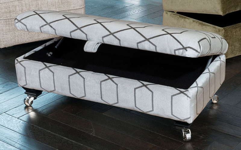 Fleming Legged Ottoman by Alstons