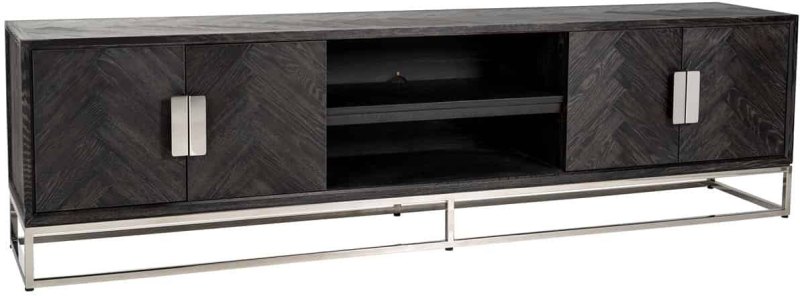 Blackbone 220cm TV Sideboard (Silver Collection) by Richmond Interiors
