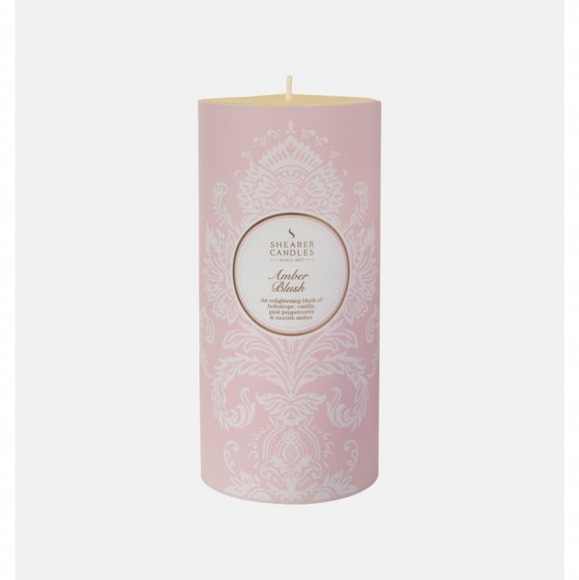 Amber Blush Pillar Candle by Shearer Candles