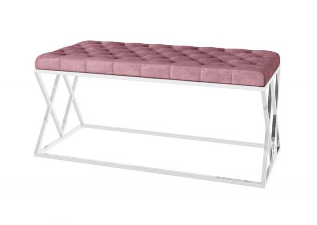 Adele Upholstered Bench (Pink)