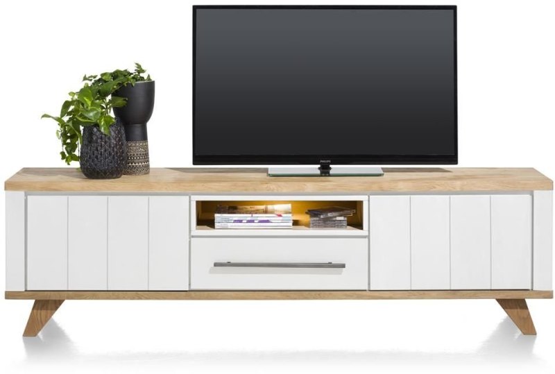 Jardin 210cm Lowboard with LED Lighting (White) by Habufa