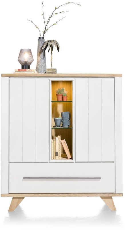 Jardin Highboard with LED Lighting (White) by Habufa
