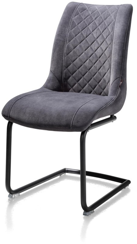 Armin Fabric Dining Chair (Anthracite) by Habufa