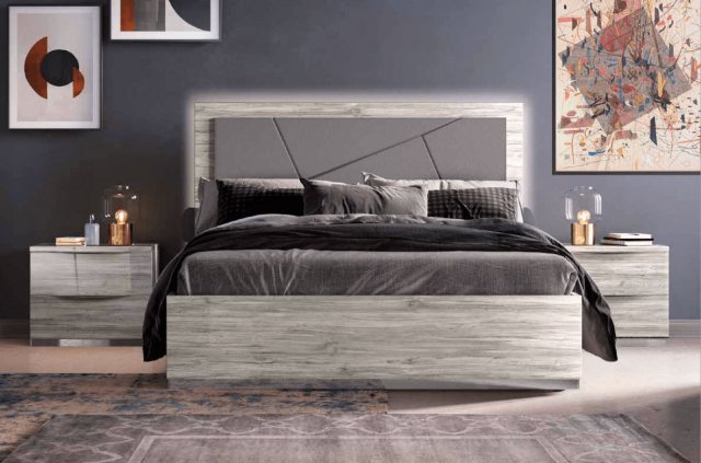 Euro Designs Diana Queen Size Bedframe (Upholstered) by Euro Designs