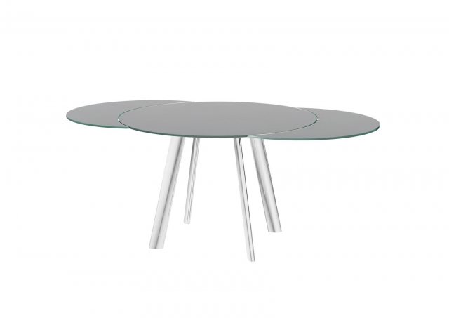 Omega 102-166cm Swivel Extending Dining Table (Grey)
