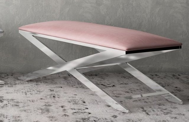 Vertue Upholstered Bench (Pink)