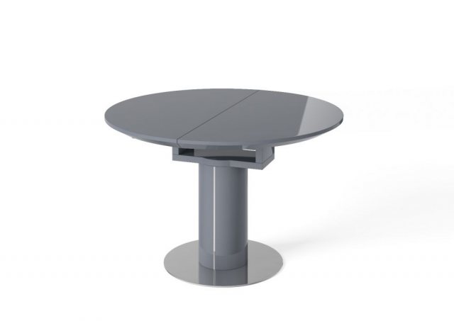 Romeo 120-160cm Round Extending Dining Table (Grey)