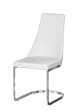 Mia White Faux Leather Dining Chairs (Set of 4)