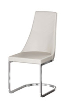 Mia Cream Faux Leather Dining Chairs (Set of 2)